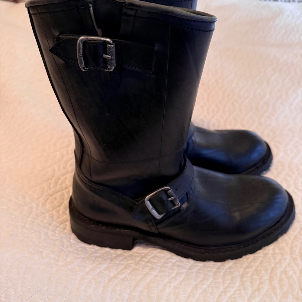 Rubber Arkansas Genuine Sheep Fur Lined Engineer Boot